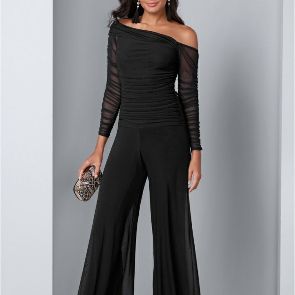 VENUS Mesh Detail Jumpsuit
